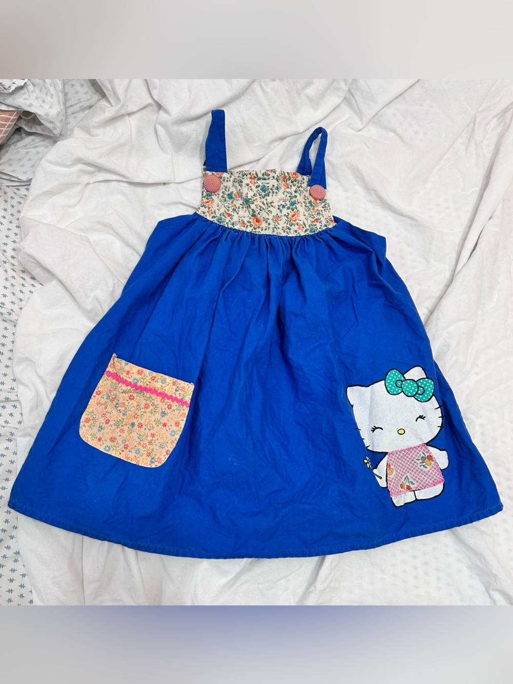 Misha Lulu hello kitty dress blue size 2t ric Rac